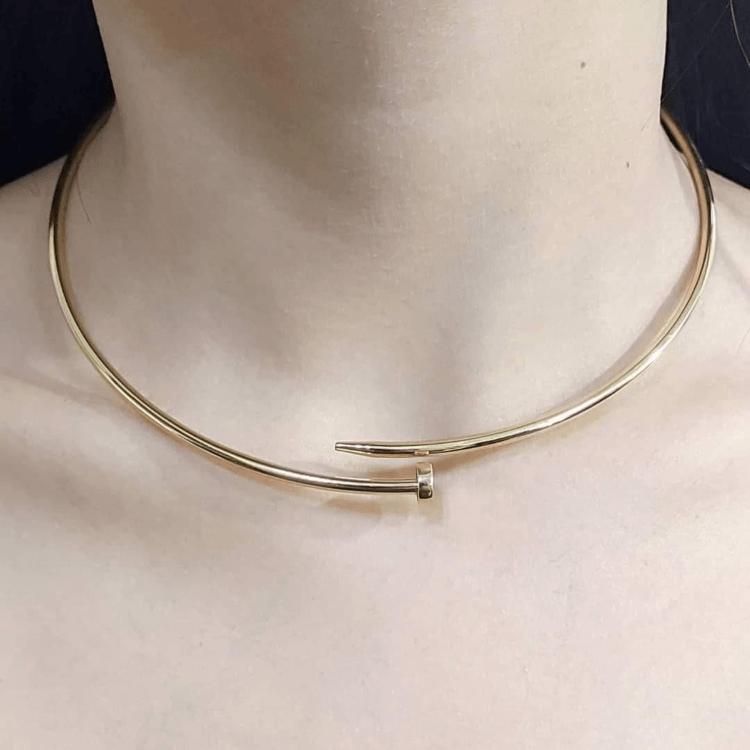 Real Gold Nail Necklace (40 C.M) GZJCT0096- KL N1464