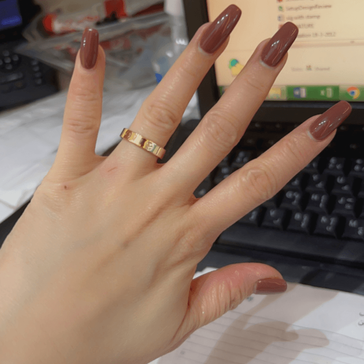 Real Gold Plain Ring 4 MM (Size 9) - Model GZJCT0211/6 R2607