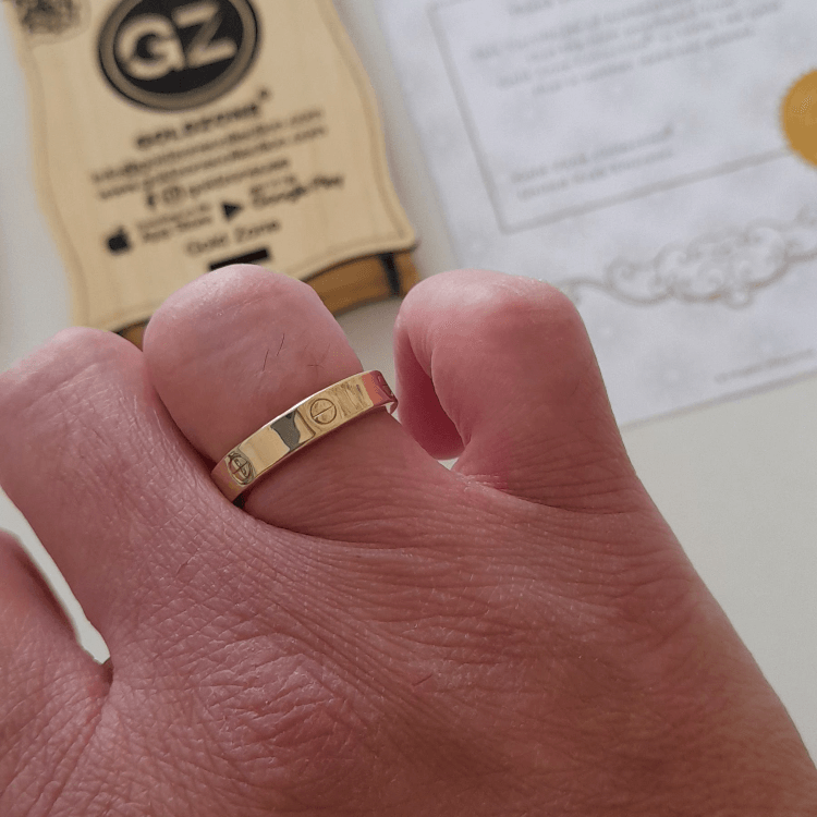 Real Gold Plain Ring 4 MM (Size 10) - Model GZJCT0211/6 R2605