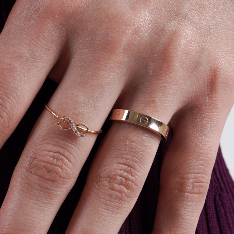 Real Gold Plain Ring 4 MM (Size 9) - Model GZJCT0211/6 R2607