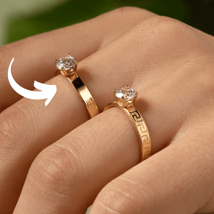 Real Gold Solitaire Ring GZJCT 0671 (SIZE 8) R2426