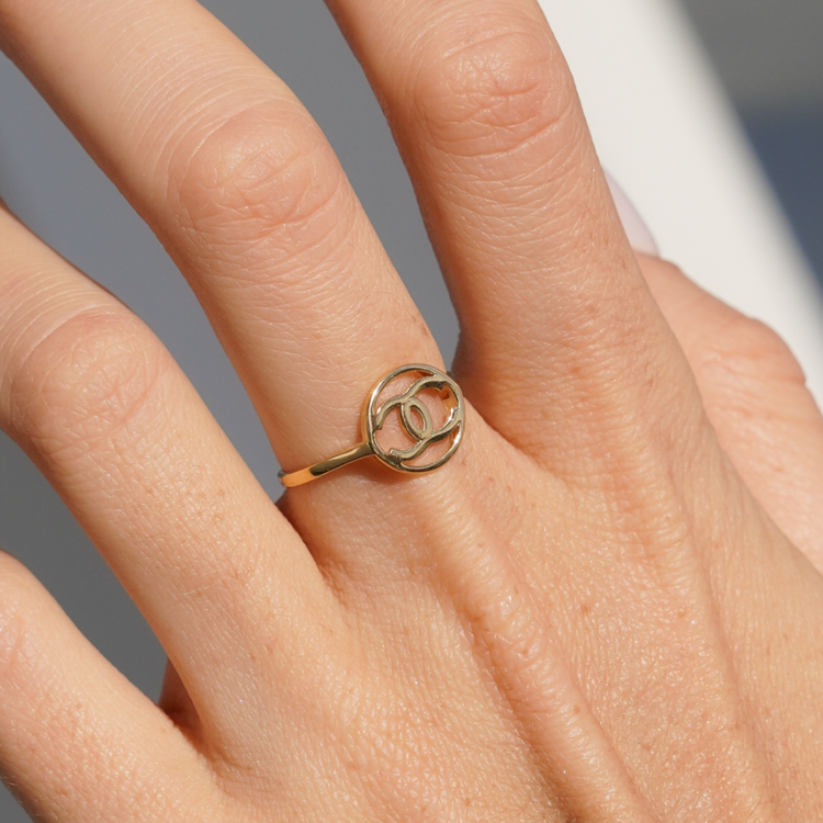 Real Gold GZCH Plain Round Ring 0074-7YZ (SIZE 5.5) R2238