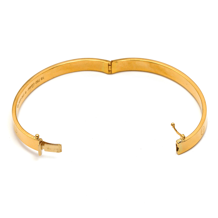 Real Gold Plain Bangle GZJCT0278 - (SIZE 16.5) BA1543
