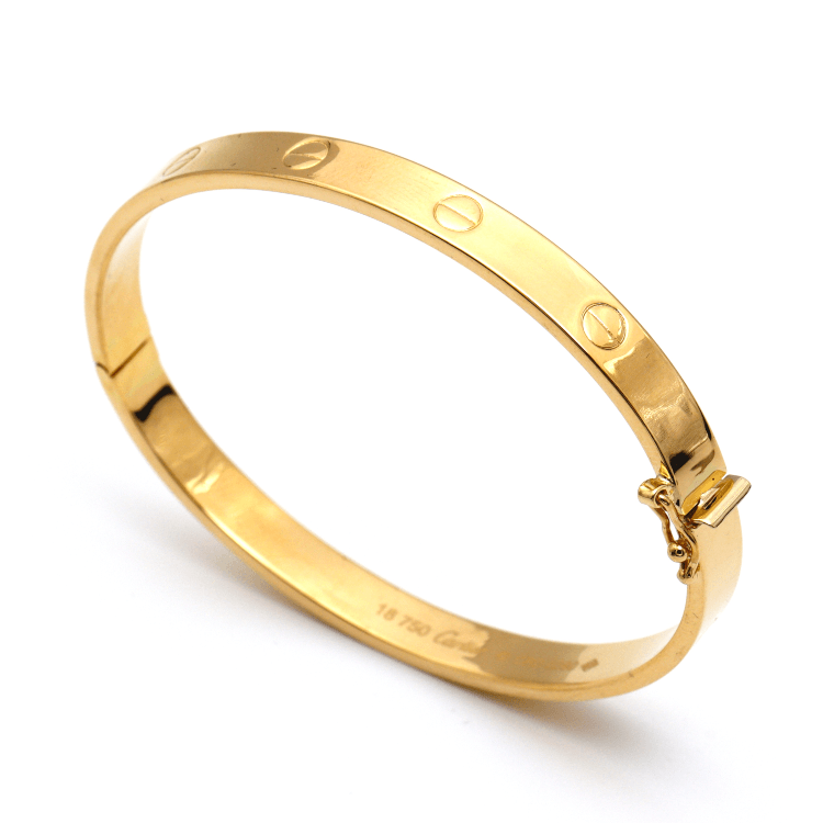 Real Gold Plain Bangle GZJCT0278 - (SIZE 18) BA1539
