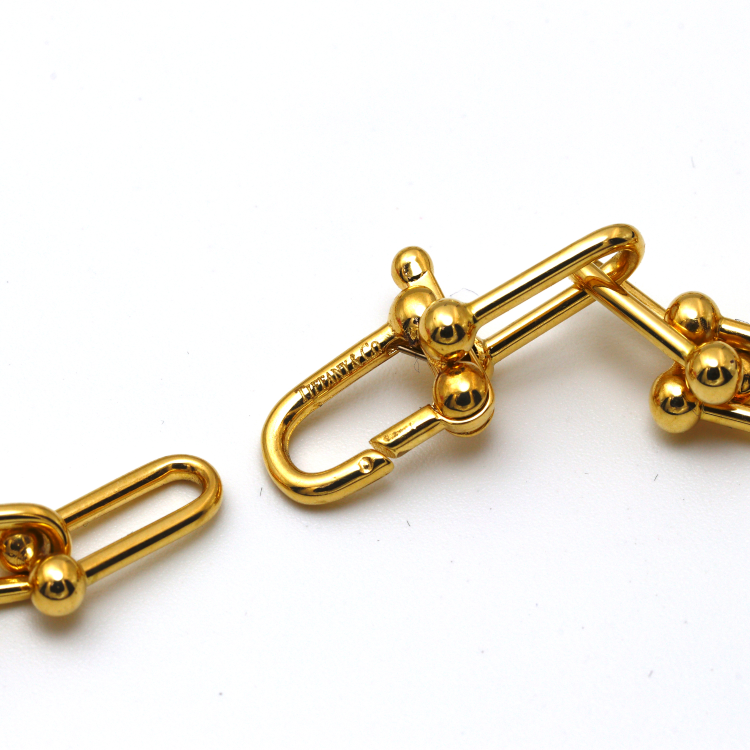 Real Gold GZTF Hardware With Real TF Lock Solid Chain Necklace 0372 (45 C.M) CH1146