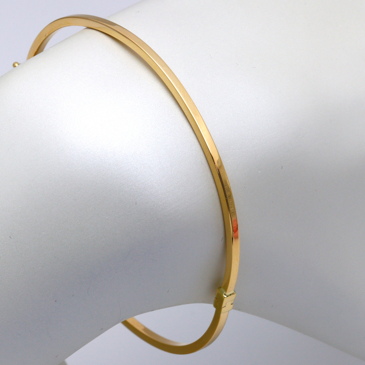 Real Gold Plain Bangle 65 MM 0477 (SIZE 20) BA1189