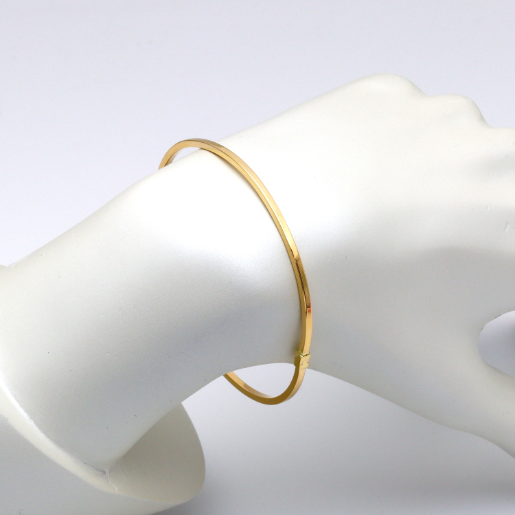 Real Gold Plain Bangle 58 MM 0477 (SIZE 17) BA1429