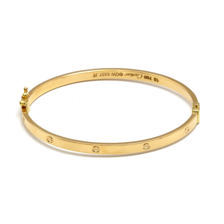 Real Gold Debossed Screw Stamp Bangle GZJCT BLZ0016 (Size 17) BA1636