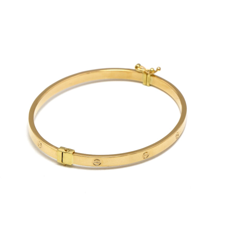 Real Gold Debossed Screw Stamp Bangle GZJCT BLZ0016 (Size 17) BA1636