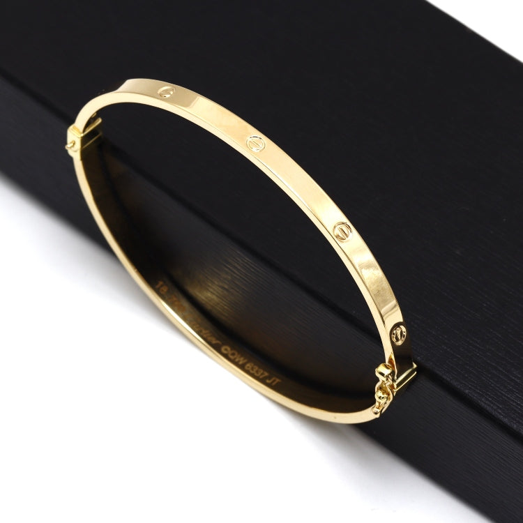Real Gold Debossed Screw Stamp Bangle GZJCT BLZ0016 (Size 17) BA1636