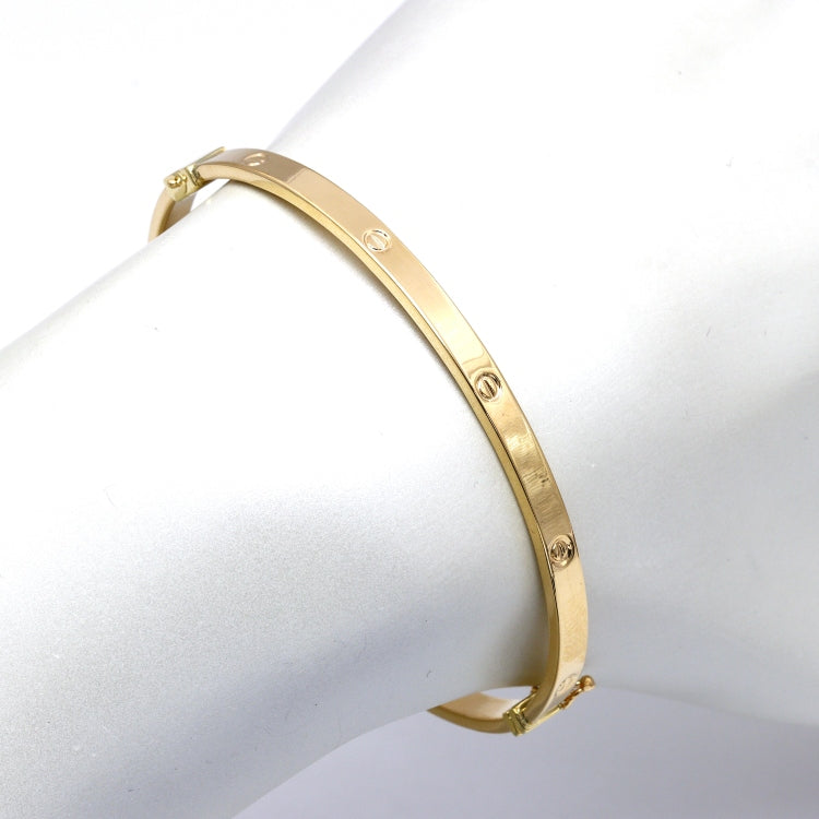 Real Gold Debossed Screw Stamp Bangle GZJCT BLZ0016 (Size 17) BA1636
