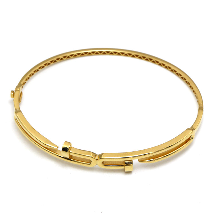 Real Gold Dual Nail Bangle GZJCT BNG1330 (Size 18) BA1645