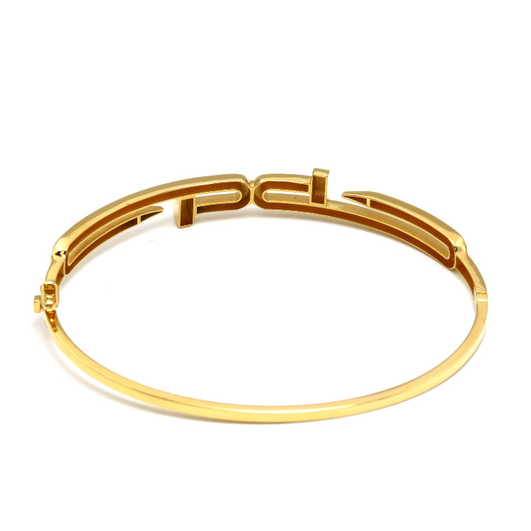 Real Gold Dual Nail Bangle GZJCT BNG1330 (Size 18) BA1645