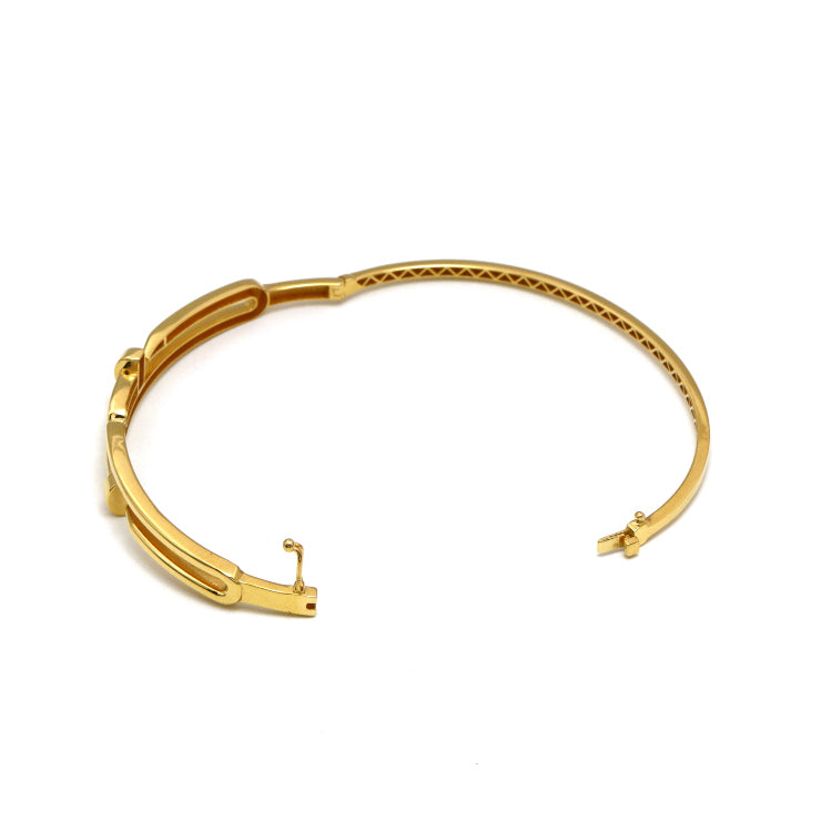 Real Gold Dual Nail Bangle GZJCT BNG1330 (Size 18) BA1645