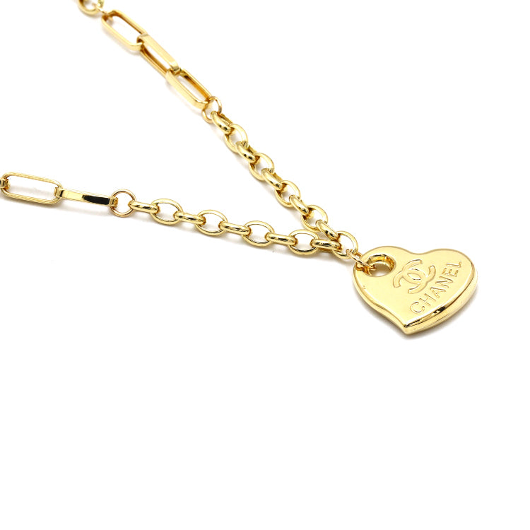 Real Gold GZCH Heart Necklace LVA1640 (45 CM) N1503