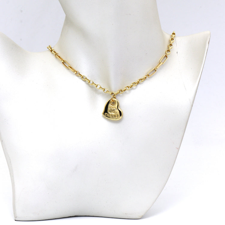 Real Gold GZCH Heart Necklace LVA1640 (45 CM) N1503