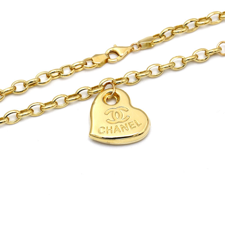 Real Gold GZCH Heart Necklace LVA1640 (45 CM) N1503