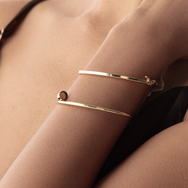 Real Gold Plain Bangle 58 MM 0477 (SIZE 17) BA1429