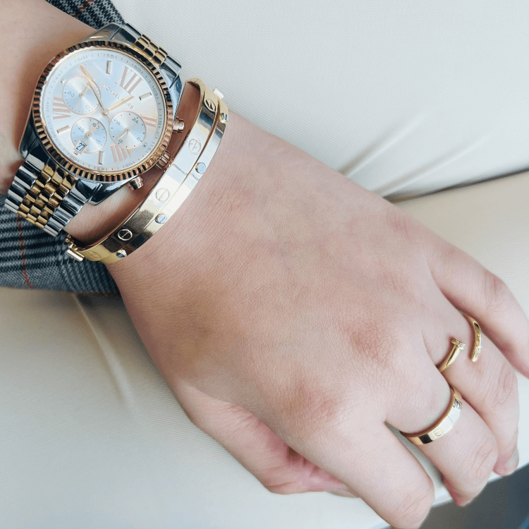 Real Gold Plain Bangle GZJCT0278 - (SIZE 18) BA1539