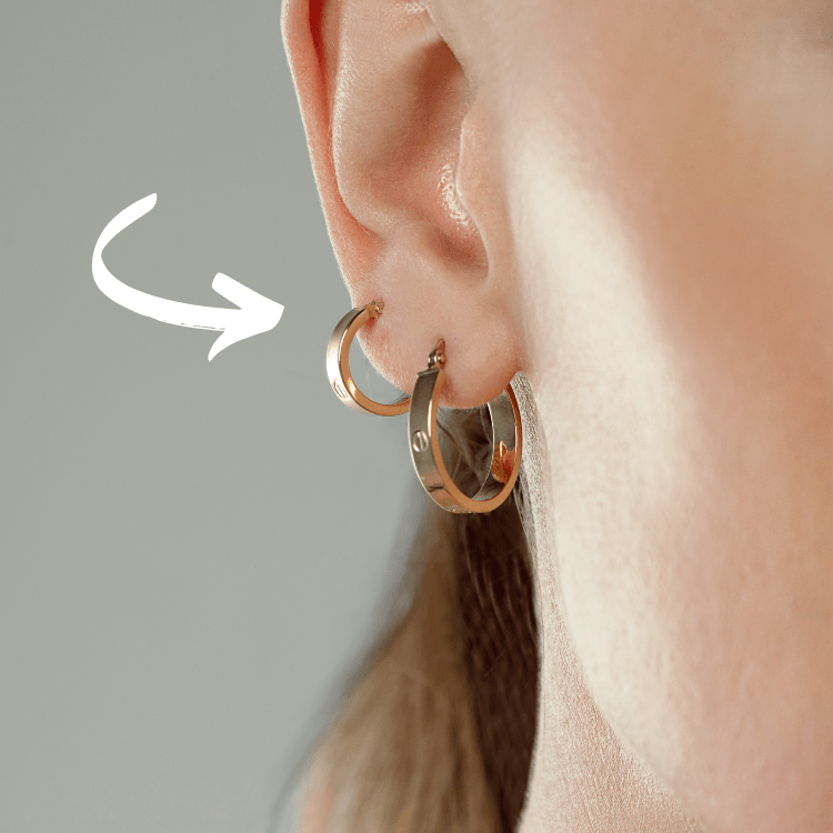 Real Gold Round Small Clip Earring Set GZJCT 5853/10 E1744