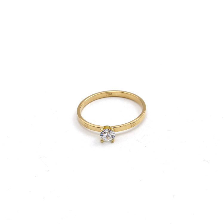 Real Gold Thin Plain Solitaire Ring (Size 4) - Model GZJCT 0677-2 R2681