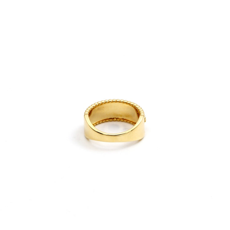 Real Gold Plain Clover Ring (Size 8) - Model GZJVN1644 R2624