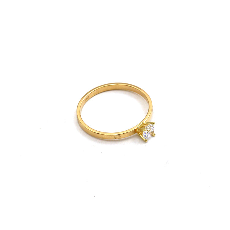 Real Gold Thin Plain Solitaire Ring (Size 4) - Model GZJCT 0677-2 R2681