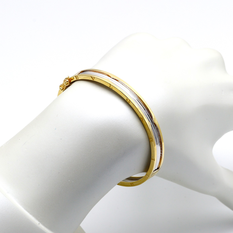Real Gold GZBV 2 Color Bangle BLZ 0223 (SIZE 18) A BA1356