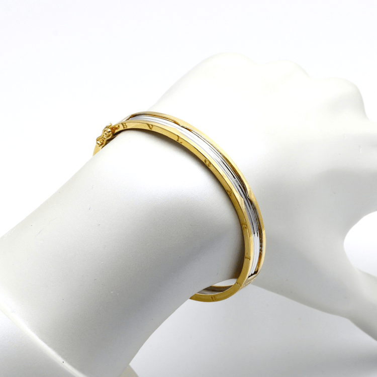 Real Gold GZBV 2 Color Bangle BLZ 0223 (SIZE 15) BA1662