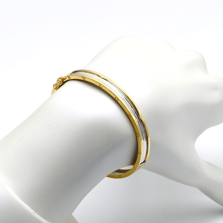 Real Gold GZBV 2 Color Bangle BLZ 0223 (SIZE 13) BA1660