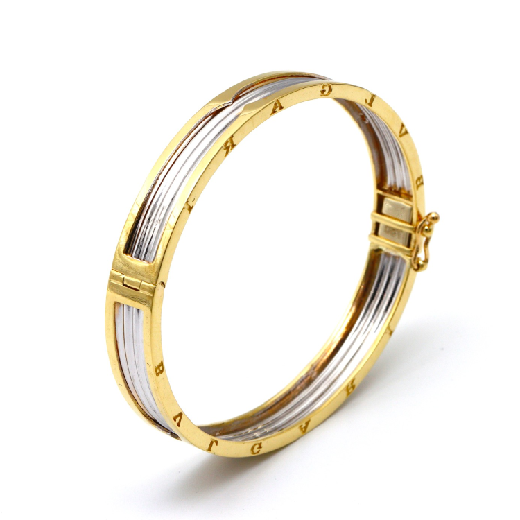 Real Gold GZBV 2 Color Bangle BLZ 0223 (SIZE 18) A BA1356