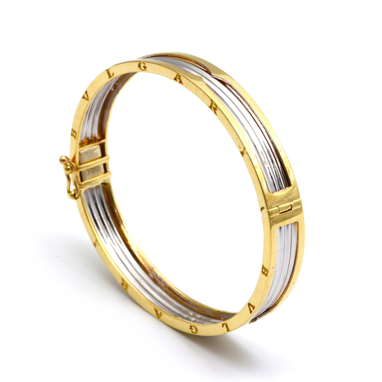 Real Gold GZBV 2 Color Bangle BLZ 0223 (SIZE 18) A BA1356