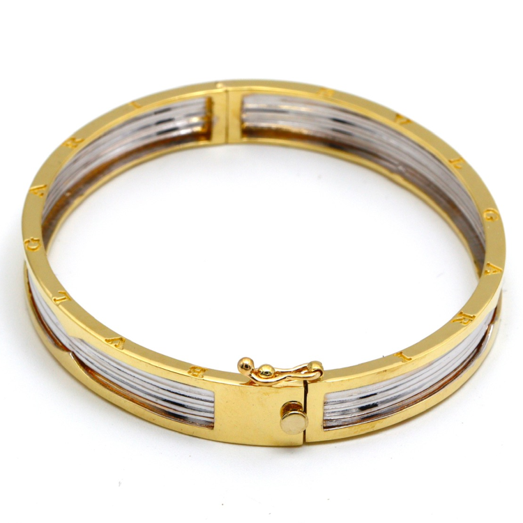 Real Gold GZBV 2 Color Bangle BLZ 0223 (SIZE 18) A BA1356