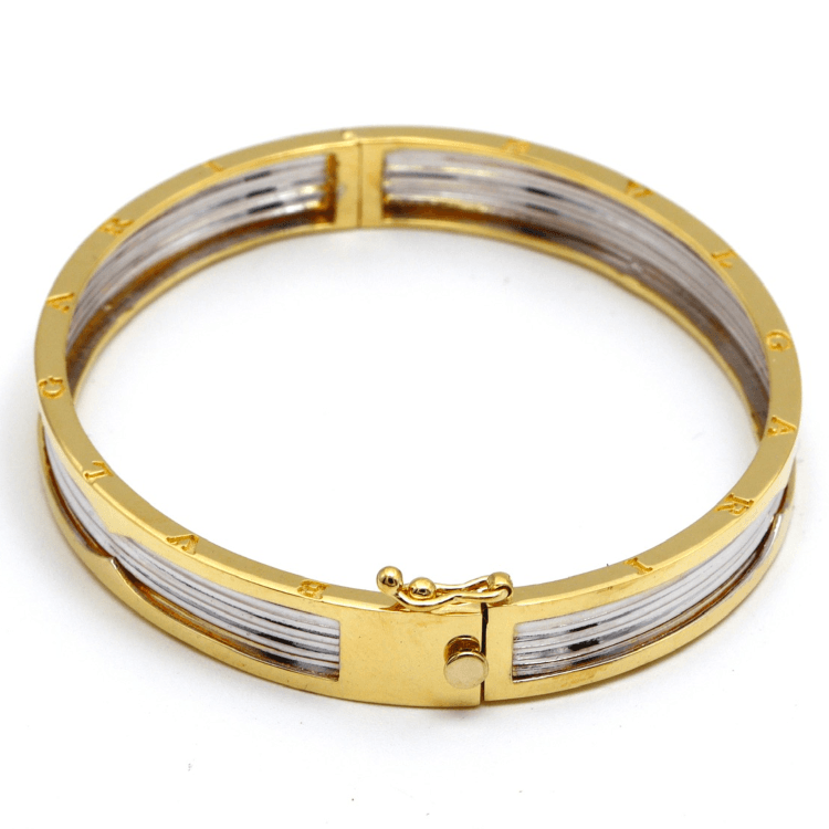 Real Gold GZBV 2 Color Bangle BLZ 0223 (SIZE 15) BA1662