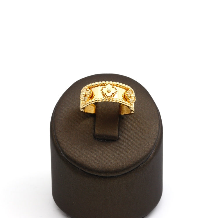 Real Gold Plain Clover Ring (Size 6) - Model GZJVN1644 R2622