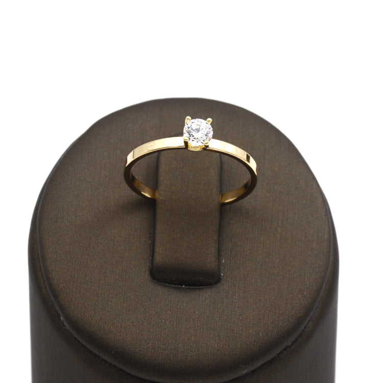 Real Gold Thin Plain Solitaire Ring (Size 4) - Model GZJCT 0677-2 R2681
