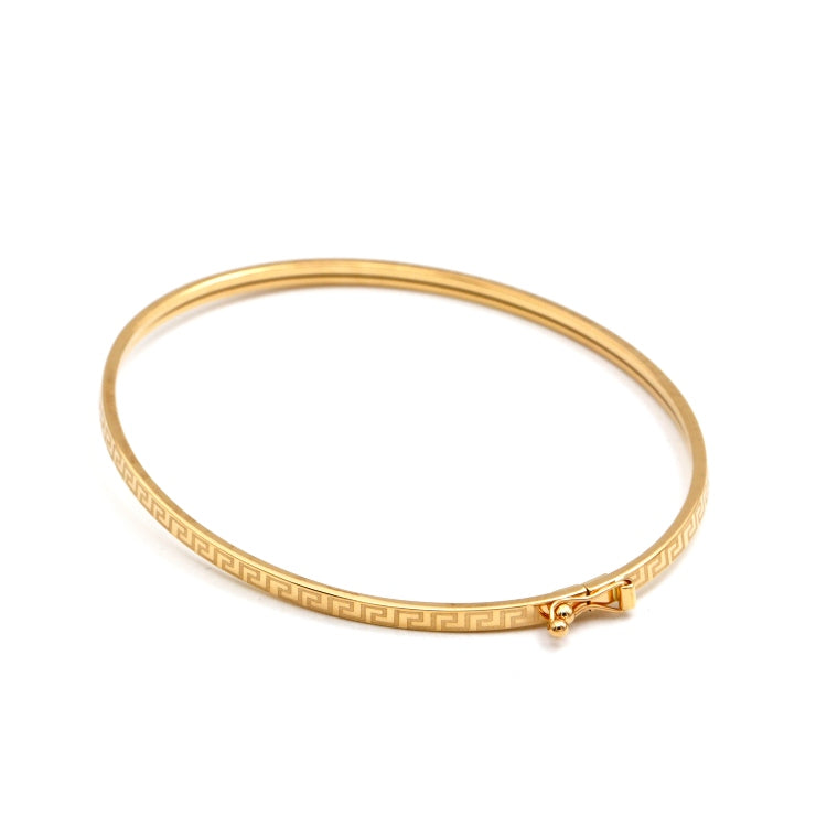 Real Gold Thin Plain Maze Hoop Bangle 1017/2 - (SIZE 23) BA1652