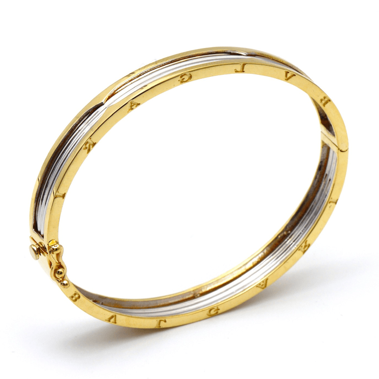 Real Gold GZBV 2 Color Bangle BLZ 0223 (SIZE 15) BA1662