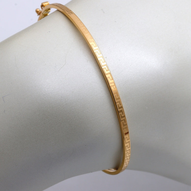 Real Gold Thin Plain Maze Hoop Bangle 1017/2 - (SIZE 24) BA1653