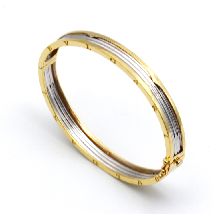 Real Gold GZBV 2 Color Bangle BLZ 0223 (SIZE 18) A BA1356