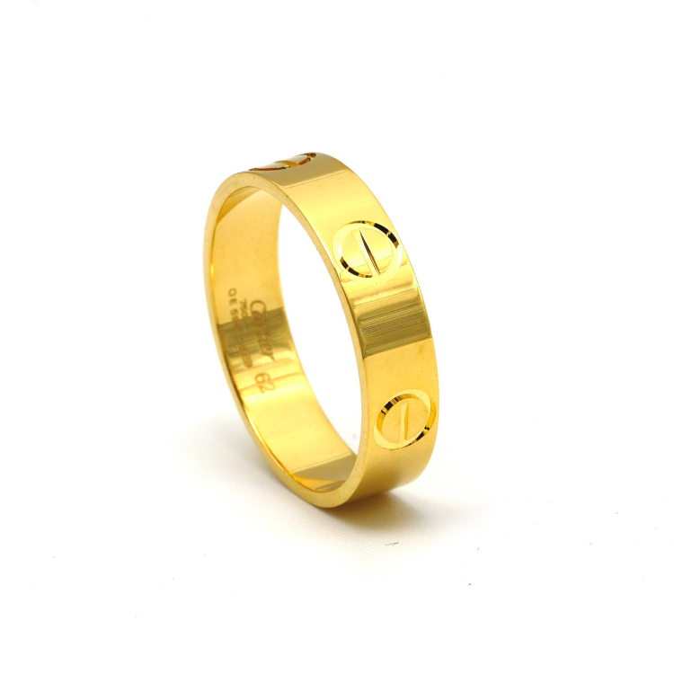 Real Gold GZCR Solid 5 M.M Ring 0211/4 (SIZE 7) R2155