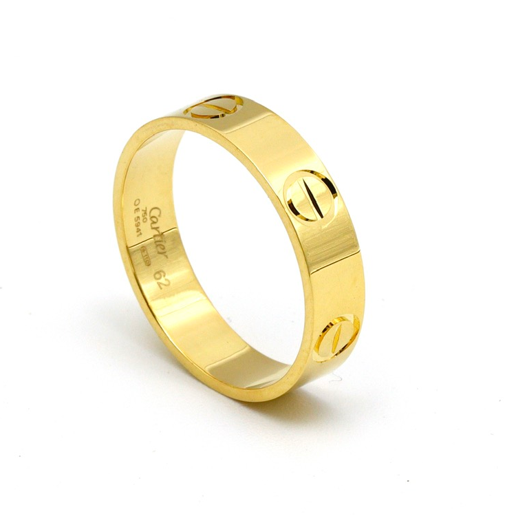 Real Gold GZCR Solid 5 M.M Ring 0211/4 (SIZE 7) R2155