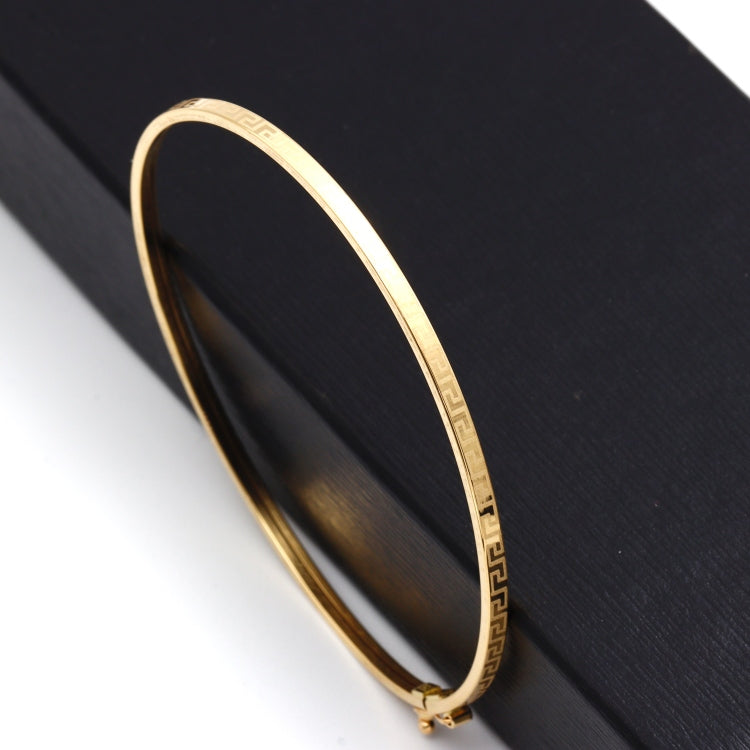 Real Gold Thin Plain Maze Hoop Bangle 1017/2 - (SIZE 22) BA1651