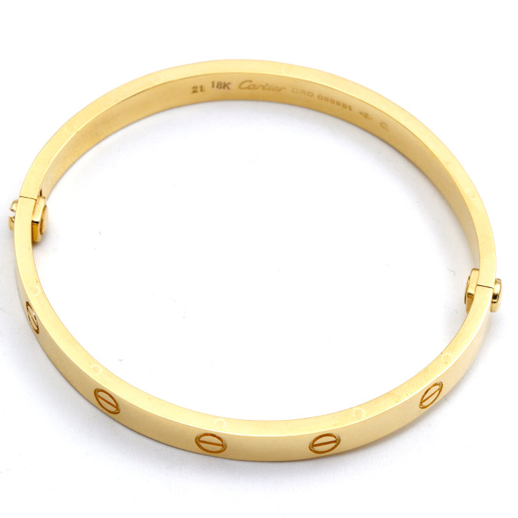 Real Gold Oval Love Bangle GZJCT (Size 21) BLZ0254/2 BA1586