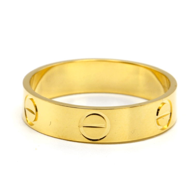 Real Gold Solid Plain Ring 4 MM (Size 5) - Model GZJCT0211 R2610