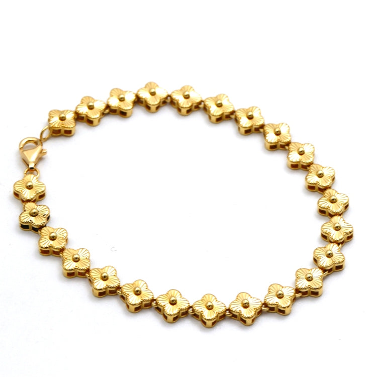 Real Gold Lined Clover GZJVN Bracelet (19 C.M) - Model TCB0223 BR1769