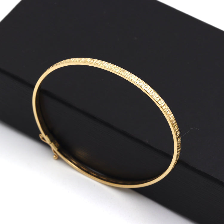 Real Gold Maze Hoop Light Bangle (SIZE 21) Model 1017-1 BA1657