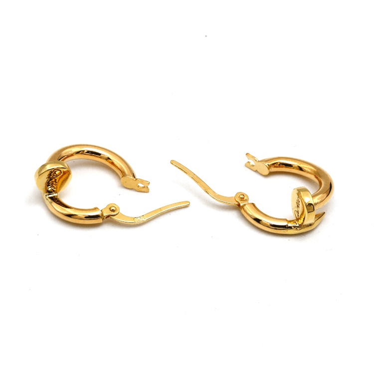 Real Gold Nail Earring Set - Style GZJCT0551-I, Design E1836