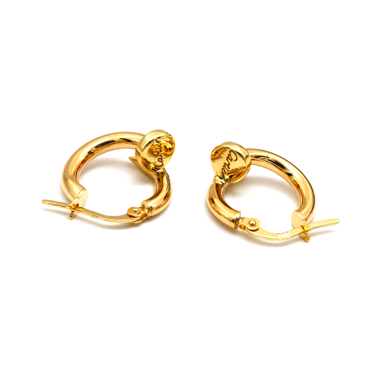 Real Gold Nail Earring Set - Style GZJCT0551-I, Design E1836