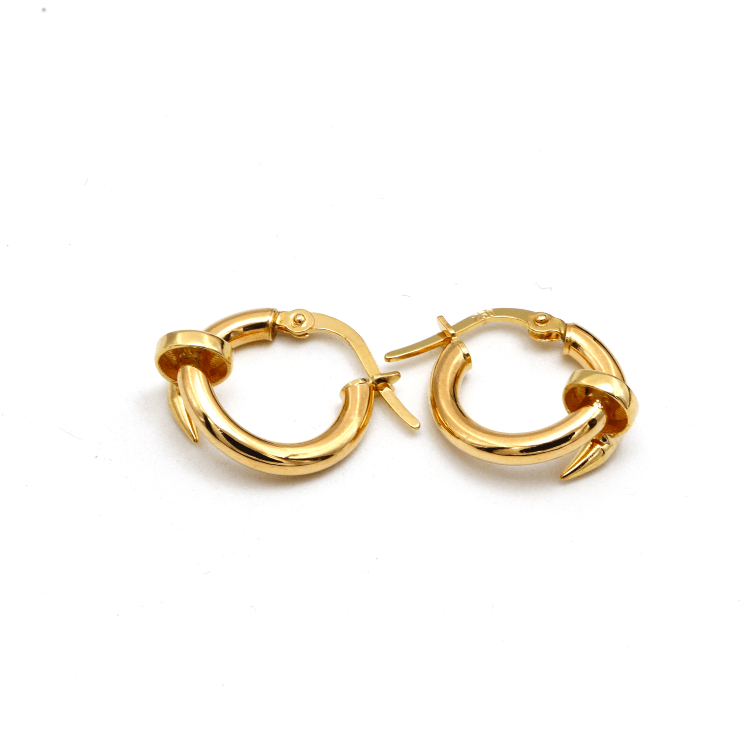 Real Gold Nail Earring Set - Style GZJCT0551-I, Design E1836